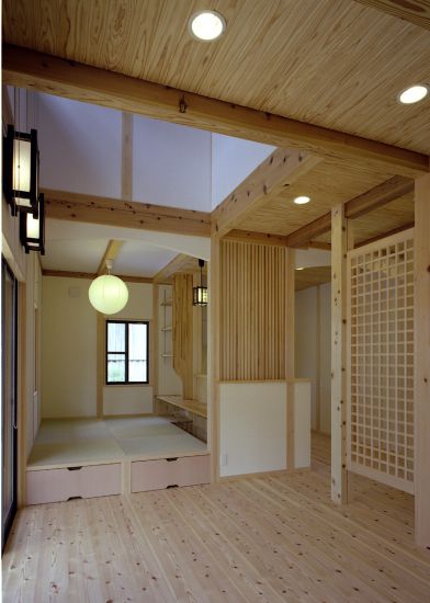 木格子の家